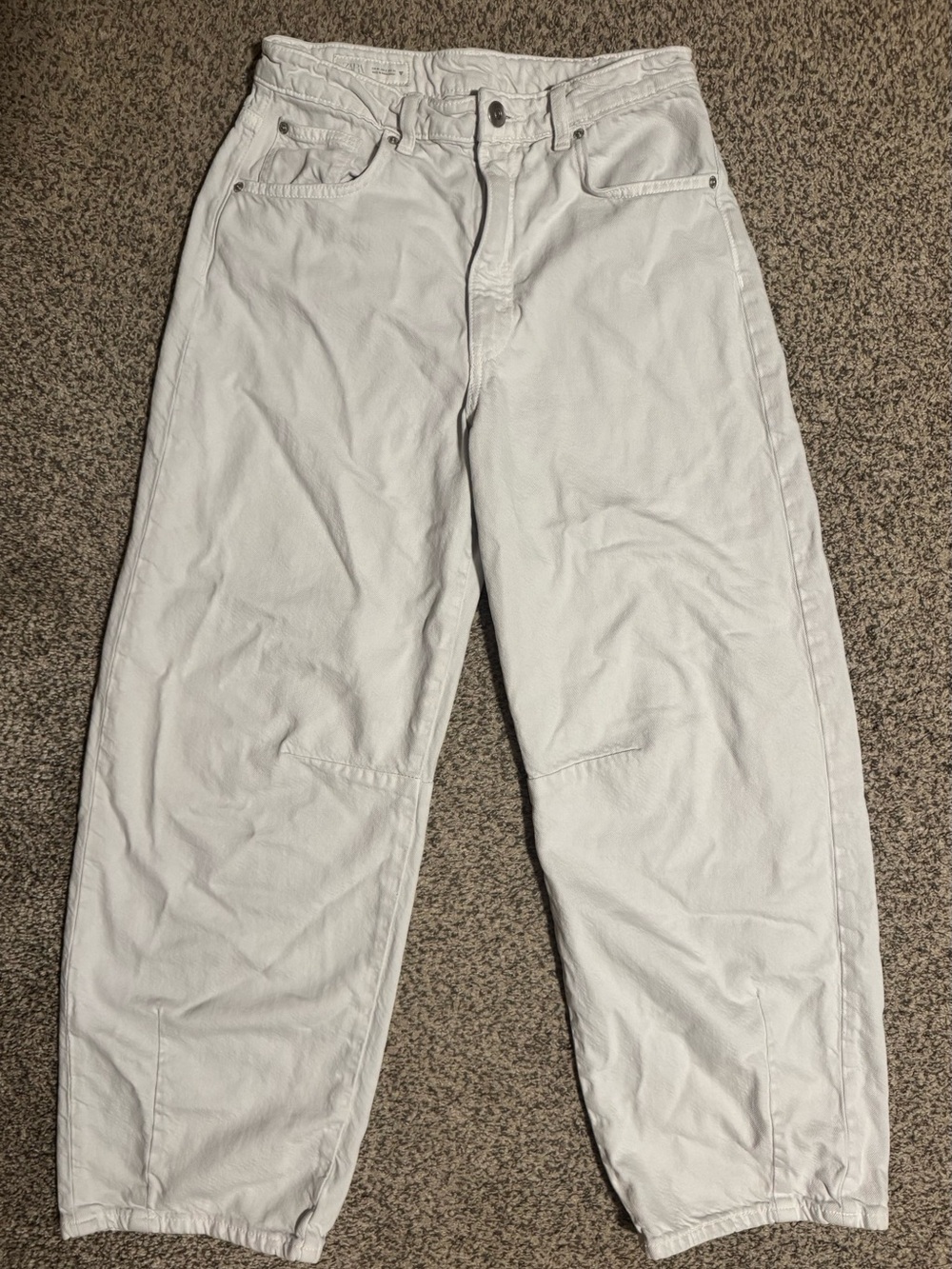 Zara High Waisted Barrel Jeans